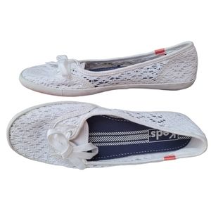 Keds Lace Teacup Crochet Flat Shoes